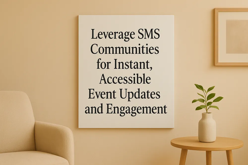 Leverage SMS Communities for Instant, Accessible Event Updates and Engagement