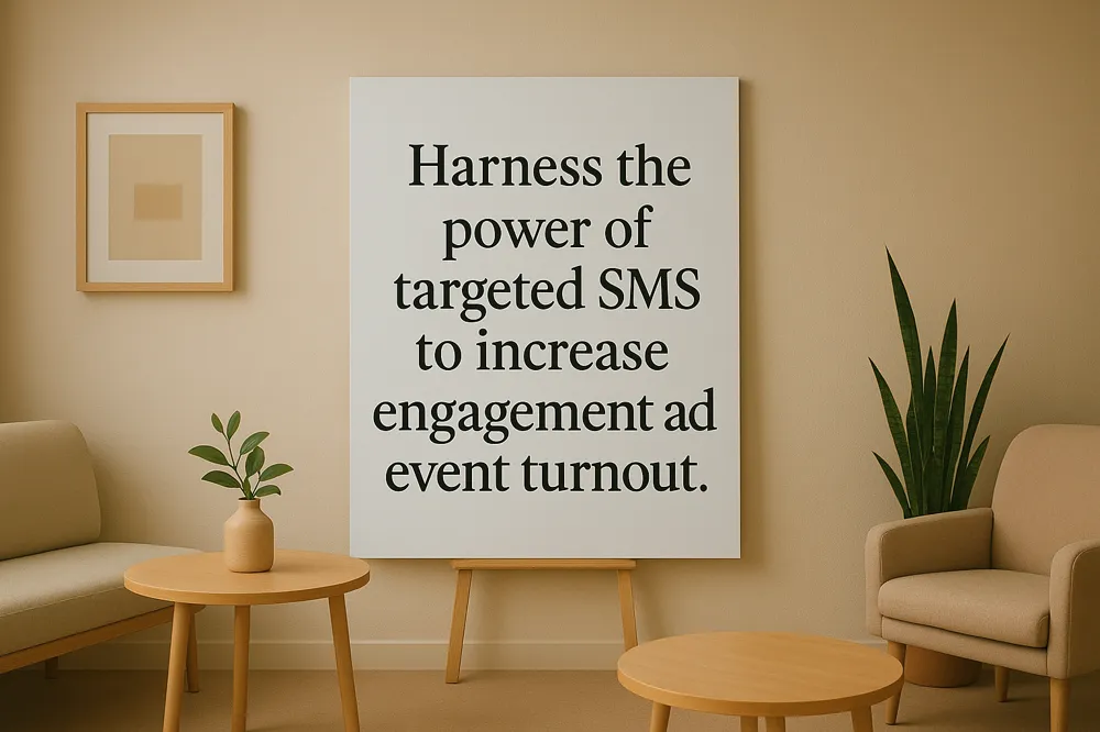 Harness the power of targeted SMS to increase engagement and event turnout.