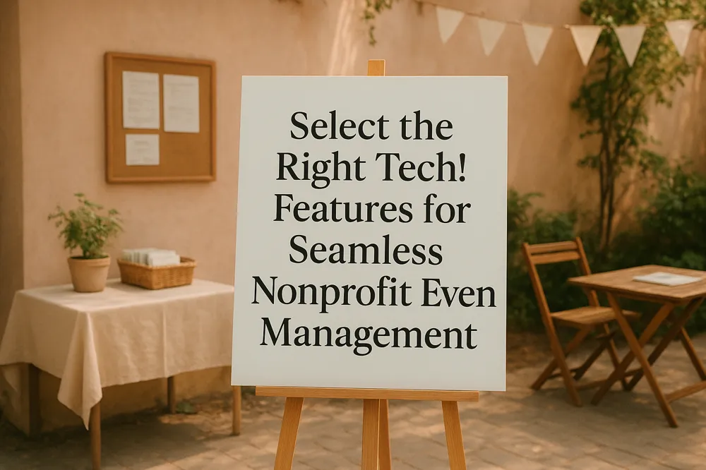 Select the Right Tech! Features for Seamless Nonprofit Event Management.