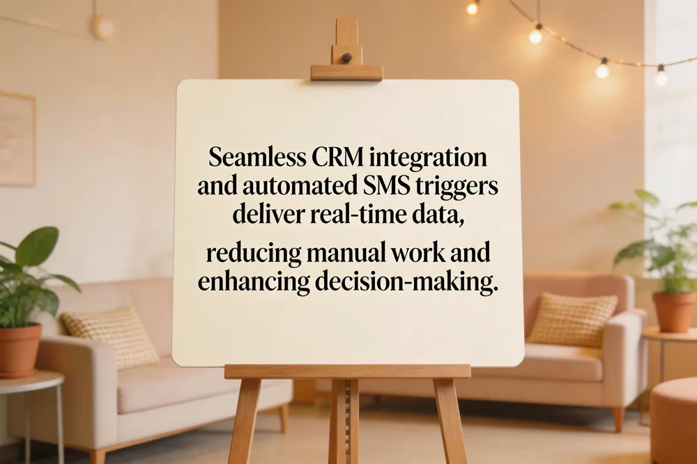 Seamless CRM integration and automated SMS triggers deliver real‑time data, reducing manual work and enhancing decision‑making.