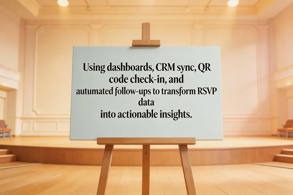Using dashboards, CRM sync, QR code check‑in, and automated follow‑ups to transform RSVP data into actionable insights.