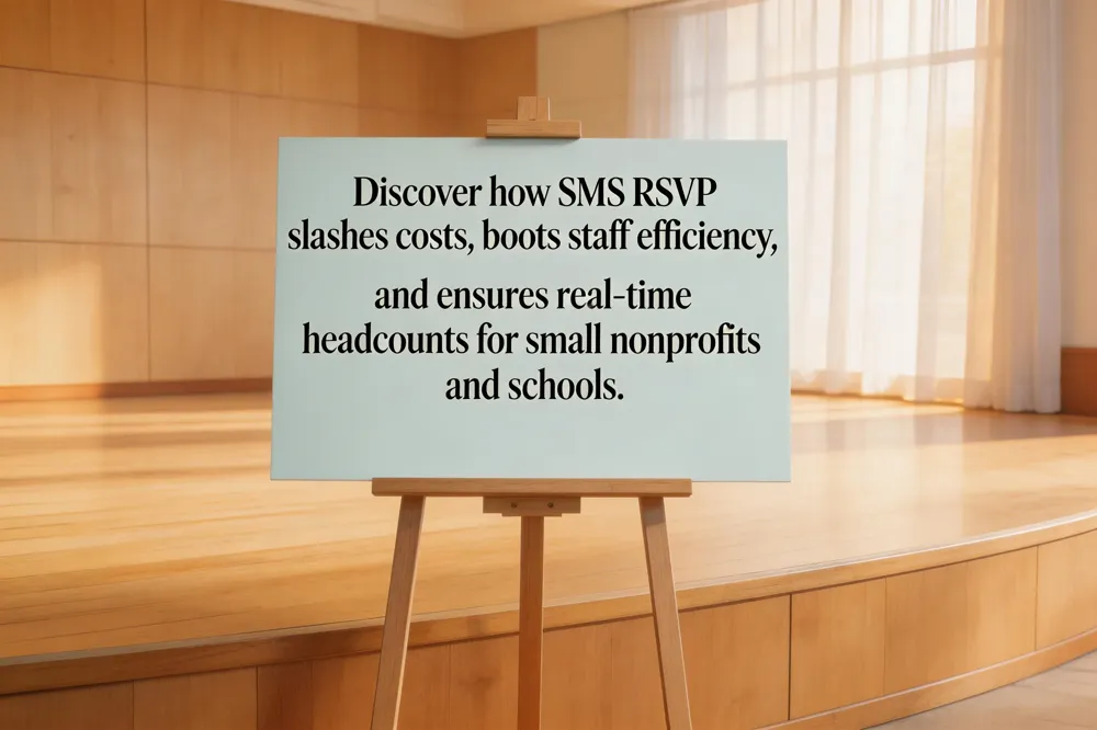 Discover how SMS RSVP slashes costs, boosts staff efficiency, and ensures real‑time headcounts for small nonprofits and schools.
