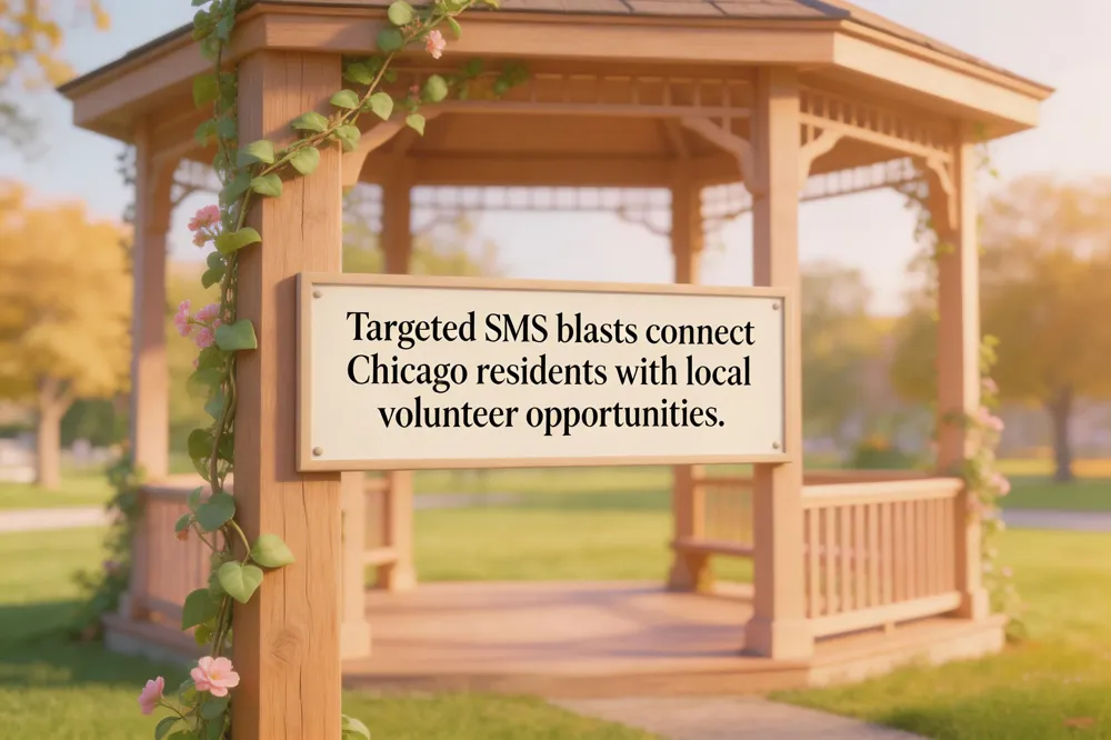 Targeted SMS blasts connect Chicago residents with local volunteer opportunities.