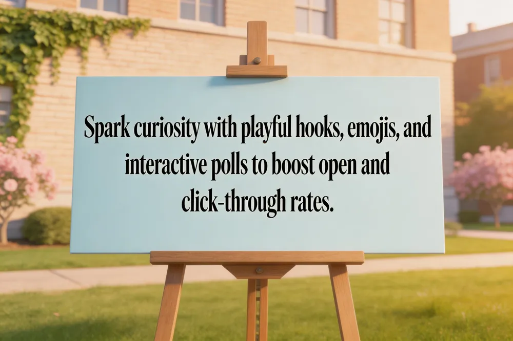 Spark curiosity with playful hooks, emojis, and interactive polls to boost open and click‑through rates.