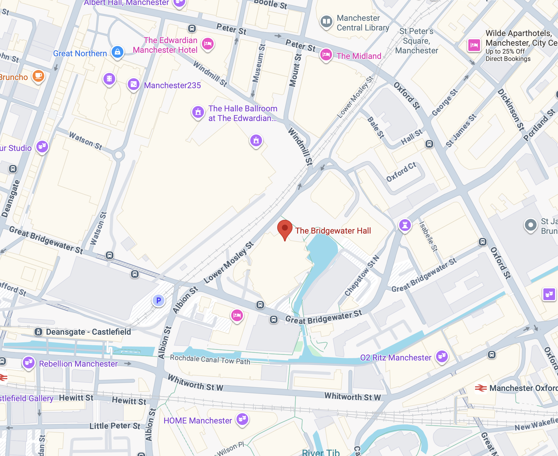 Googlemaps Bridgewater hall