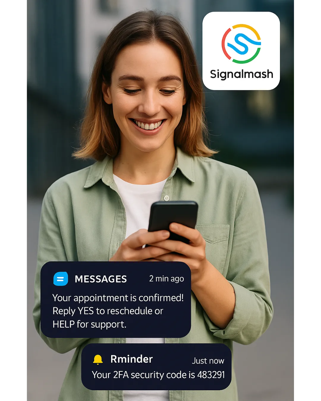 Messaging Girl illustration