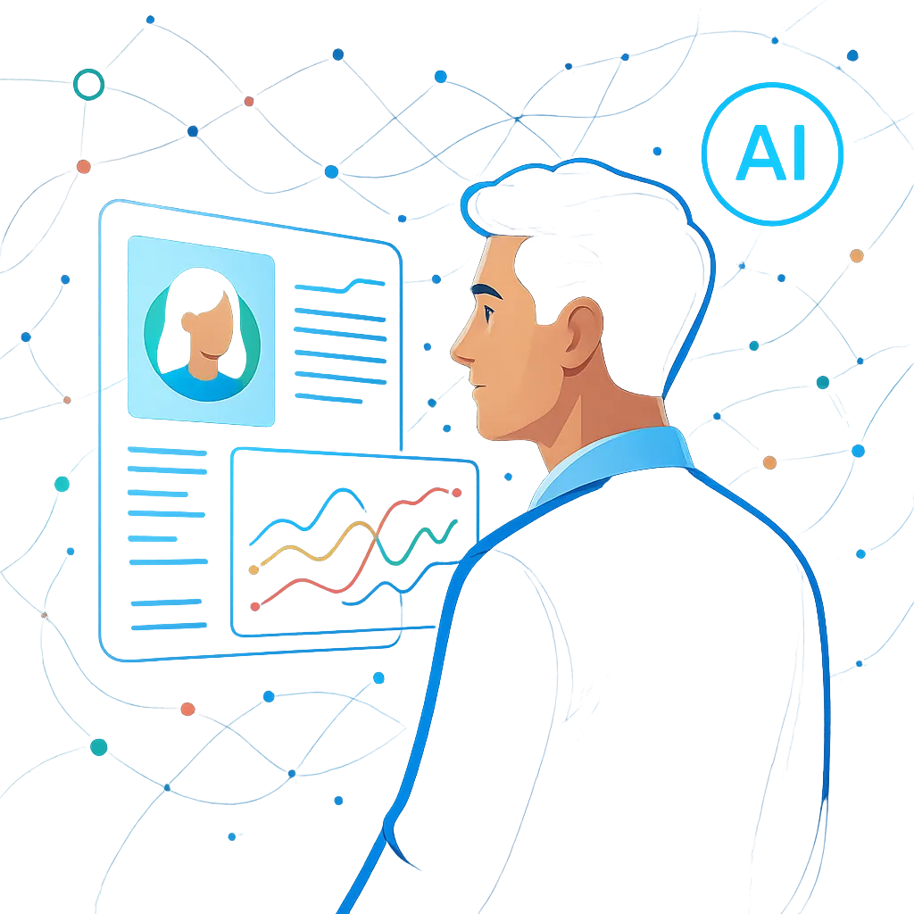 Personalize with data and AI illustration