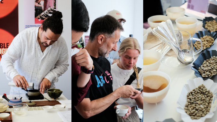 SPEKTRUM Kaffee- & Tee-Workshops: Gemeinsam mit Partnern von Unearthed Gallery, avec und Freelance-Barista Berkant, können die Besucher:innen bei den Workshops mit allen Sinnen in den Moment eintauchen. — Foto: Zimmermann