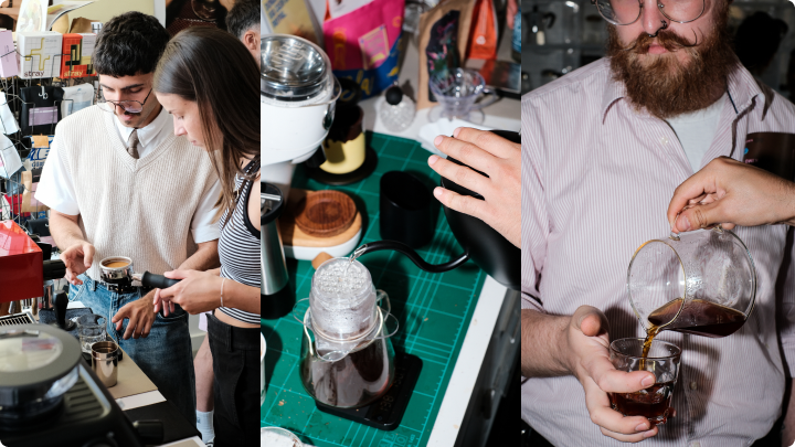 SPEKTRUM "Brew-it-yourself"-Area: Gäste können unterschiedliche Brühmethoden, Equipment und Kaffeebohnen selbst oder gemeinsam mit anderen ausprobieren. Für Rückfragen stehen professionelle Baristi zur Verfügung. — Foto: Zimmermann