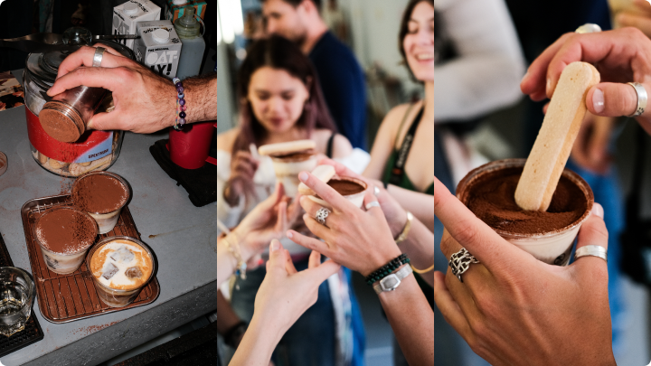 SPEKTRUM Signature Drink: Der Tiramiccino, das trinkbare Tiramisu. Wird als interaktives Getränk, mit Löffelbiskuit zum eintauchen serviert. — Foto: Zimmermann