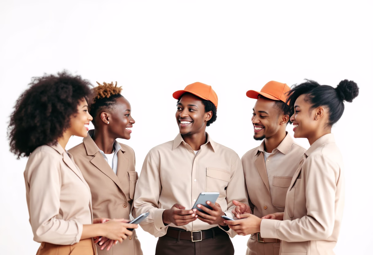 image of courier answering questions