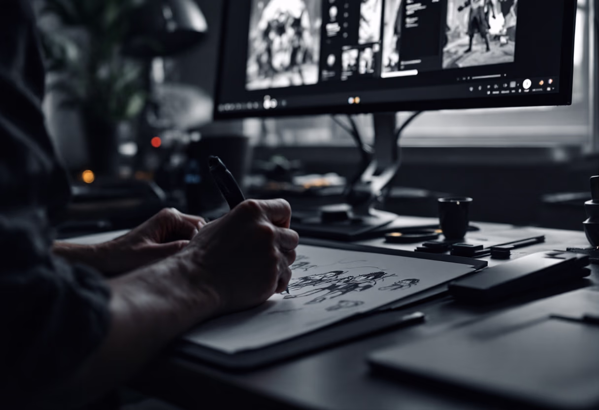 image of game development process (for a mobile gaming)