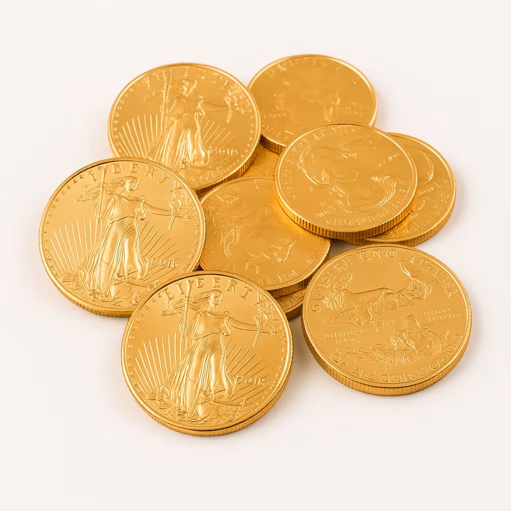 Goldmünzen mit Lady Liberty