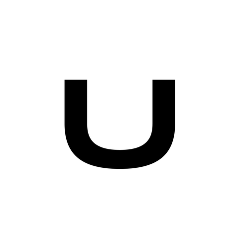 U avatar, black on white