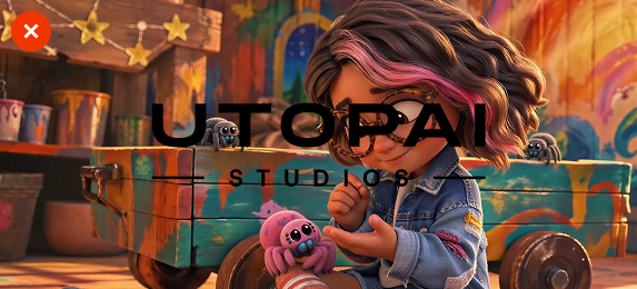 错误用法:UTOPAI 字标放在繁杂的图像之上