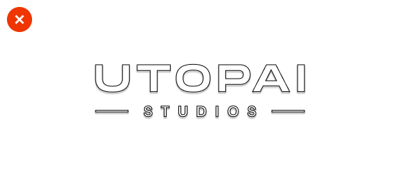 错误用法:UTOPAI 字标带有描边和投影