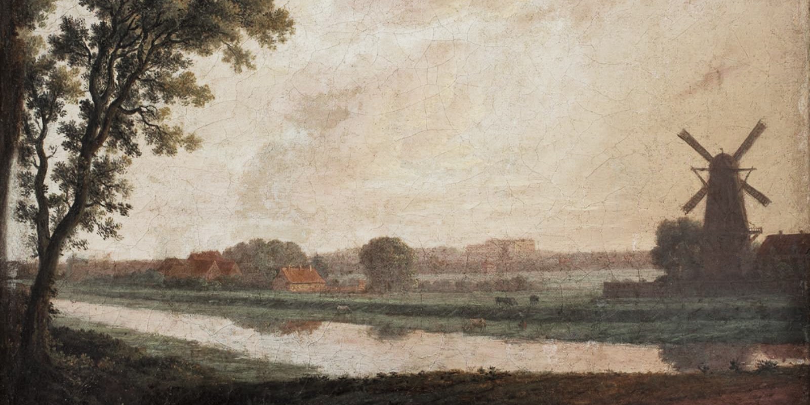 Erik Paulesen, Landskab uden for København i baggrunden Frederiksberg Kirke og Slot, 1788, kilde: SMK Open