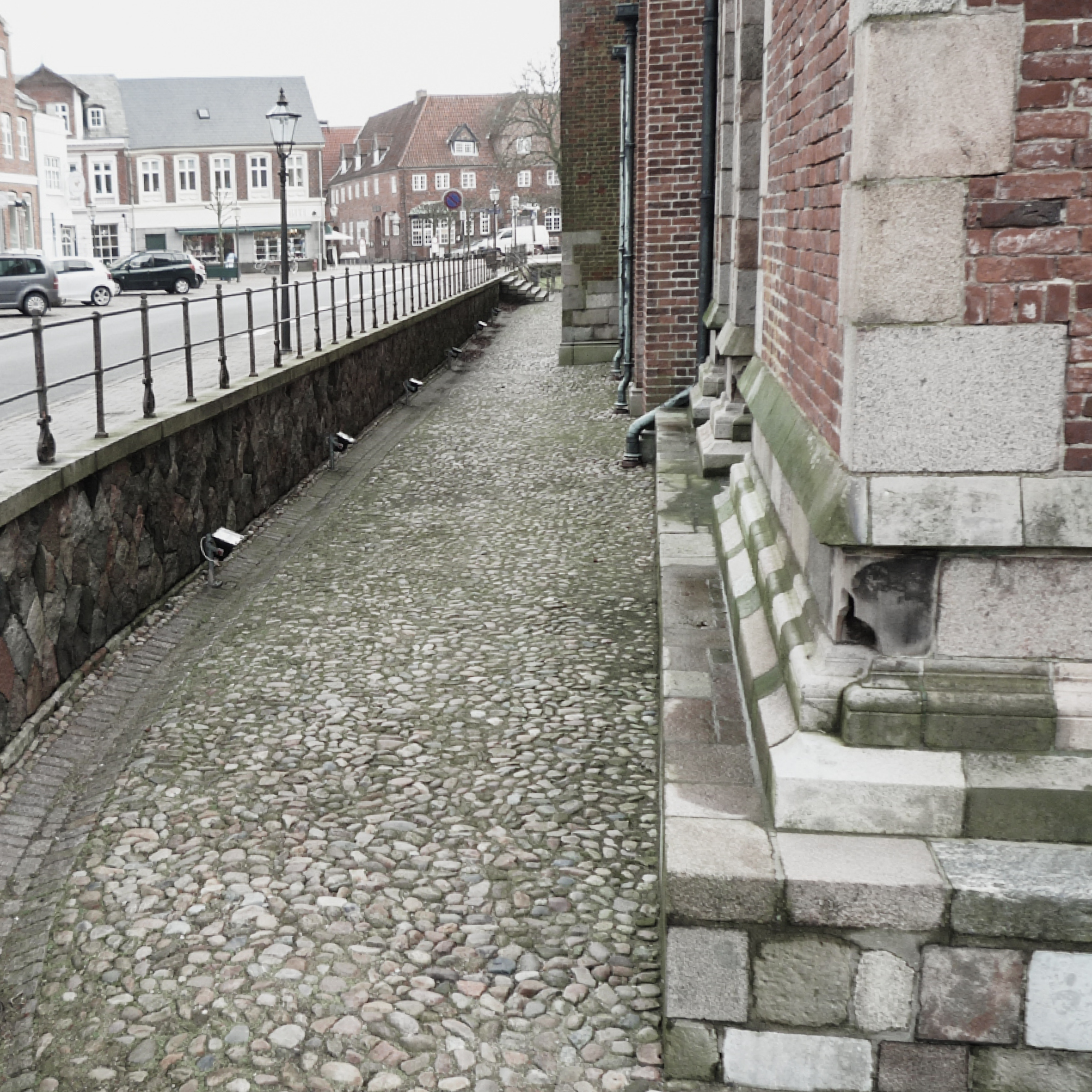 BEFORE: Ribe Cathedral lay at a significantly lower level than its surroundings.