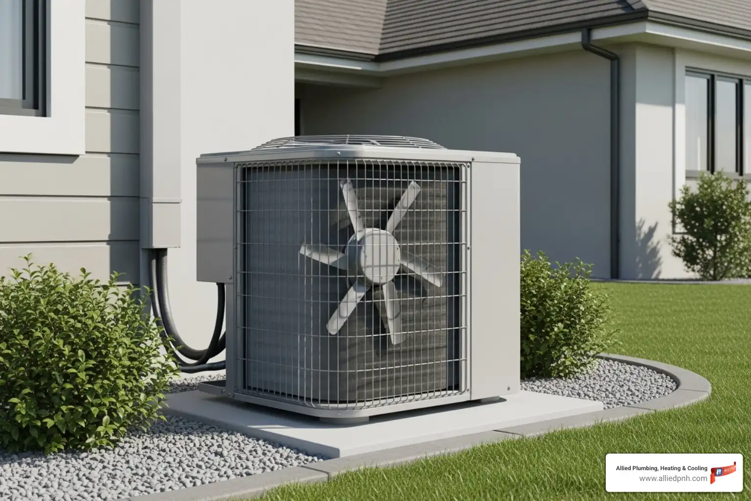 A clean and well-maintained AC unit - AC blowing hot air