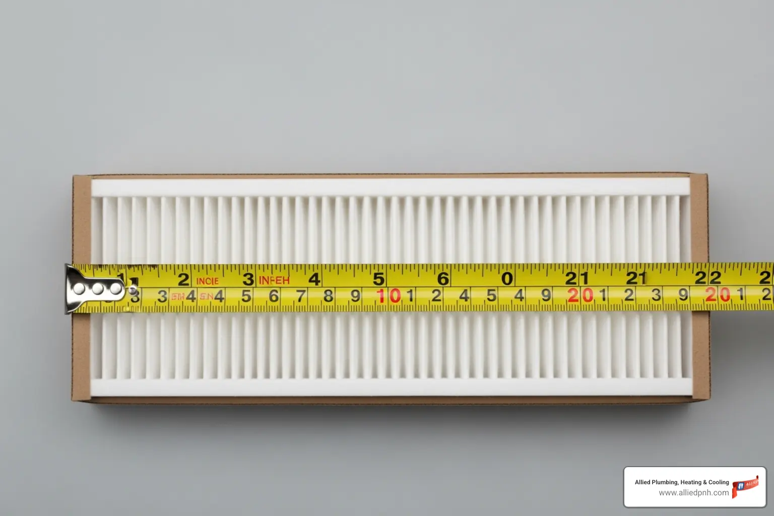 new air filter with tape measure - Air filter replacement