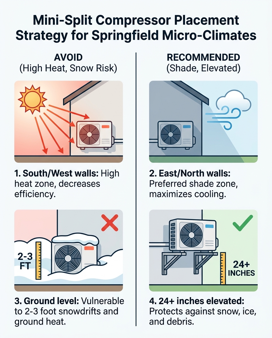 Mini-Split Compressor Placement Strategy for Springfield Micro-Climates