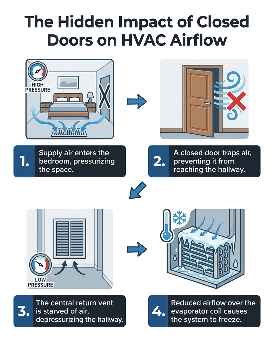 The Hidden Impact of Closed Doors on HVAC Airflow