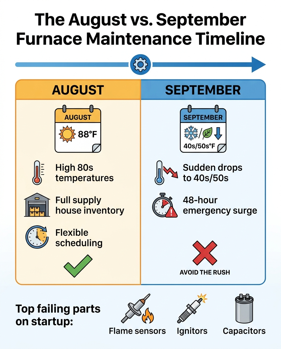 The August vs. September Furnace Maintenance Timeline
