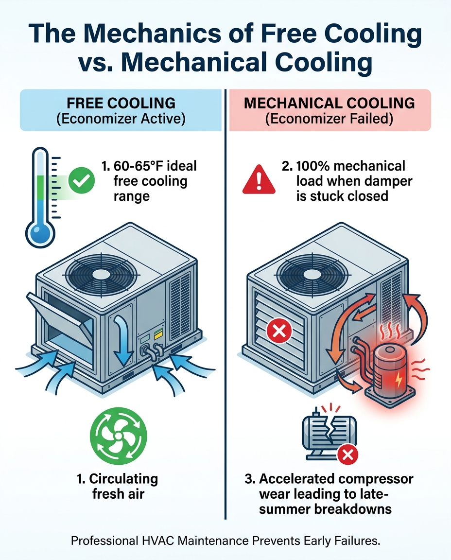 The Mechanics of Free Cooling vs. Mechanical Cooling
