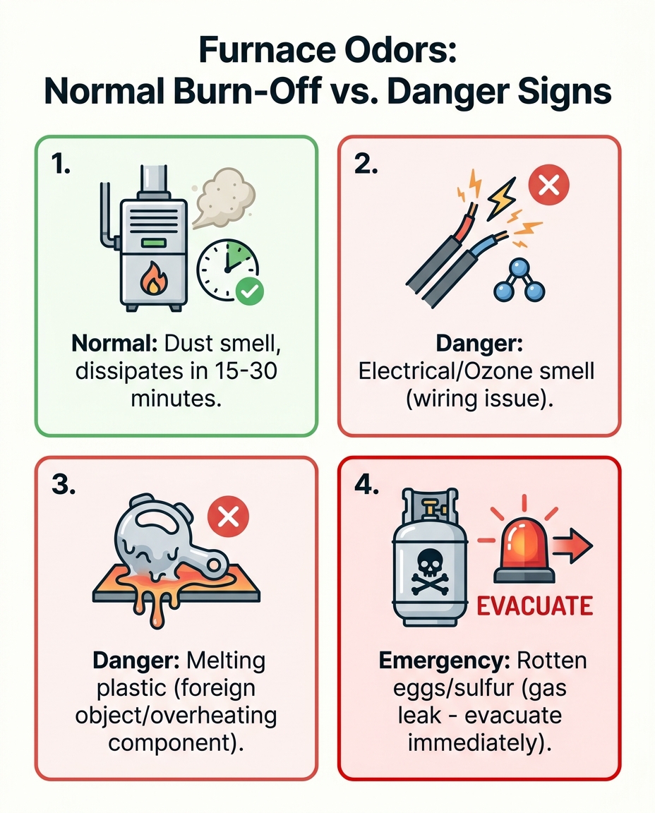 Furnace Odors: Normal Burn-Off vs. Danger Signs
