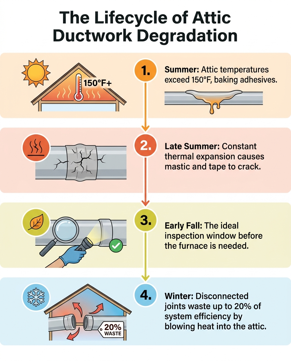 The Lifecycle of Attic Ductwork Degradation
