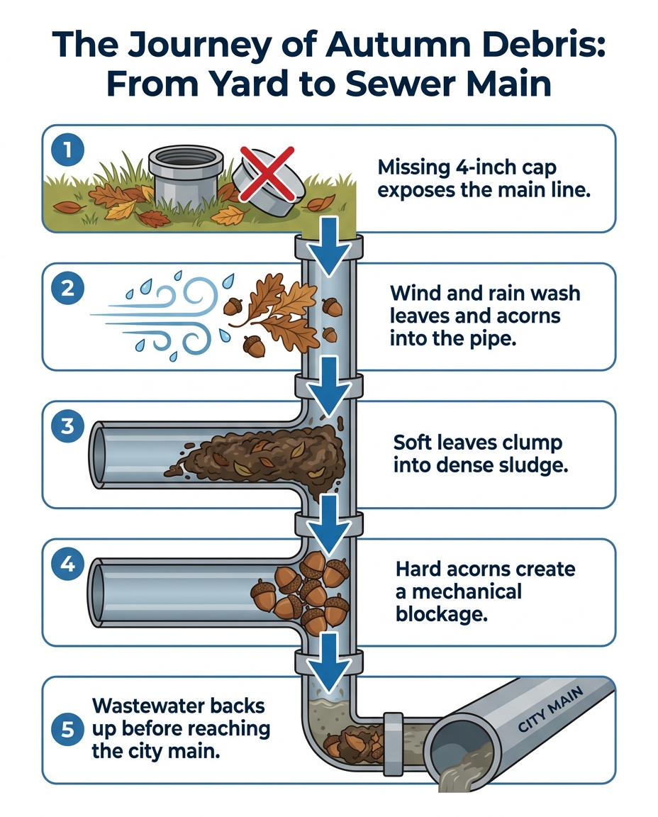 The Journey of Autumn Debris: From Yard to Sewer Main