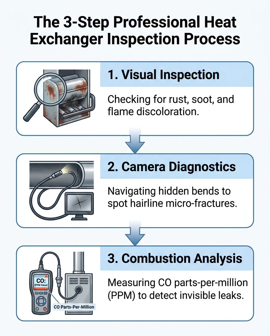 The 3-Step Professional Heat Exchanger Inspection Process