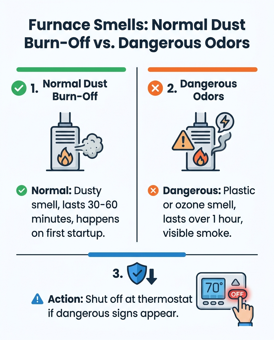 Furnace Smells: Normal Dust Burn-Off vs. Dangerous Odors