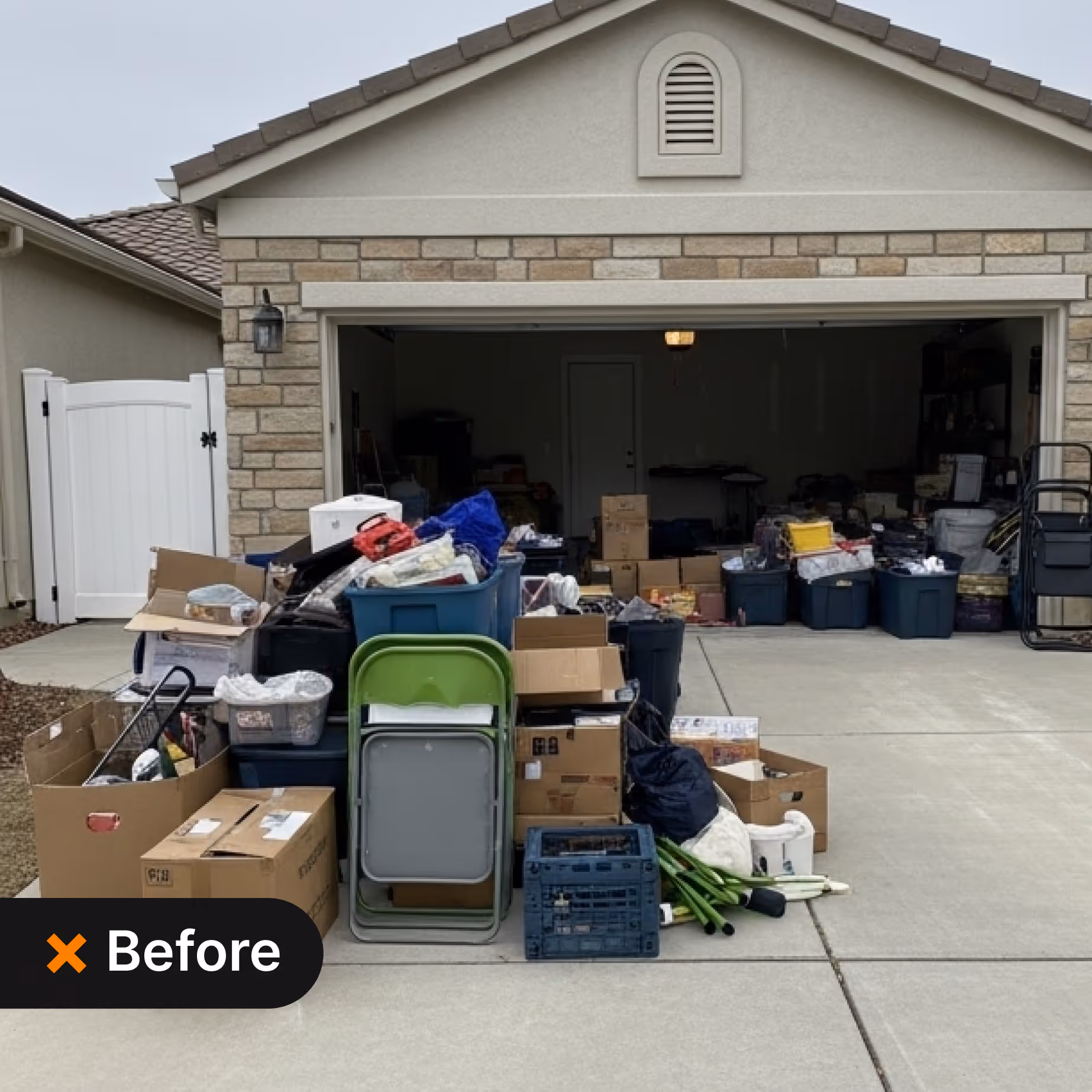 Brea house cleanout before the junk removal services came to clear out the house before it could be shown to sell by real estate agent.
