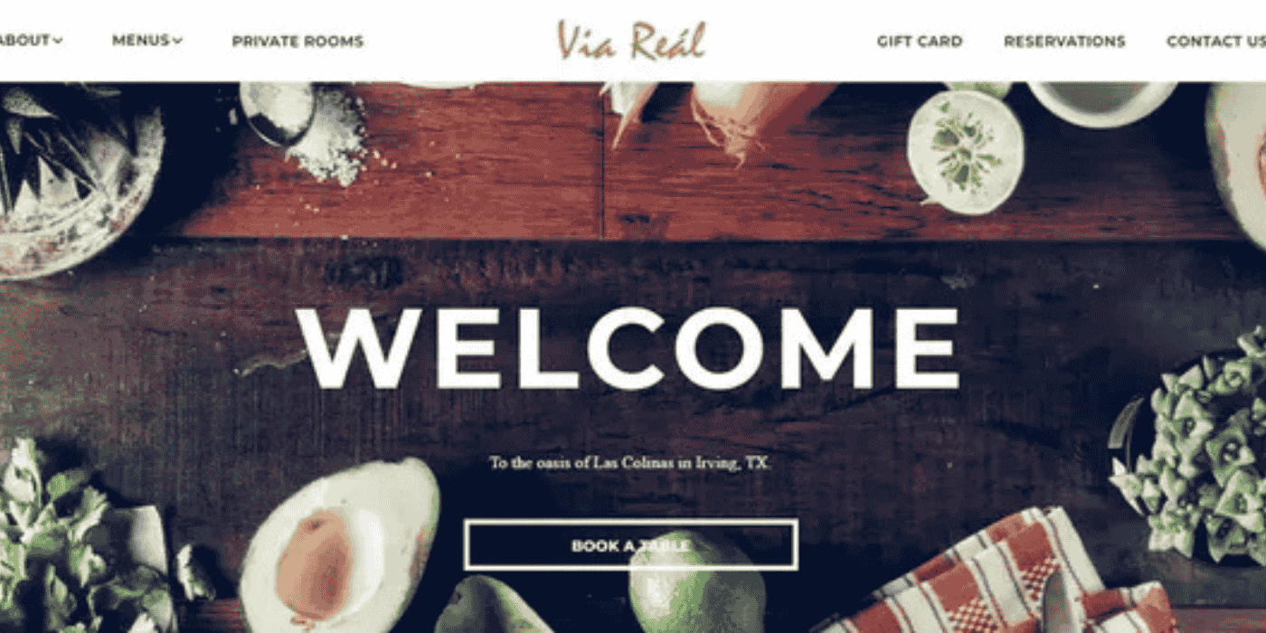 restaurant home page 