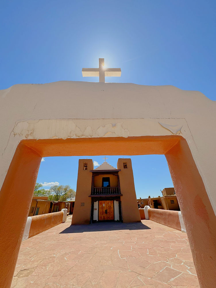 VIEW INSIDE THE PRISTINE COURTYARD OF THE CHAPEL