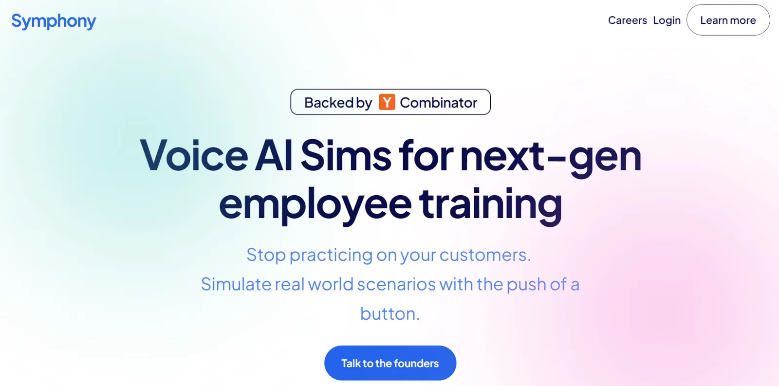 Symphony AI platform for voice-based employee training simulations