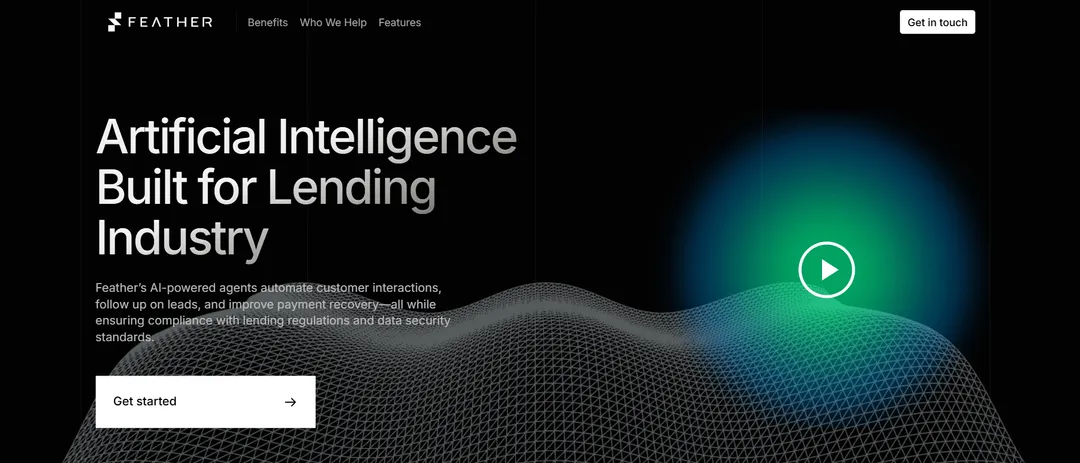FeatherHQ AI-powered agents for the lending industry, automating customer interactions, lead follow-ups, and payment recovery while ensuring compliance with lending regulations and data security standards.