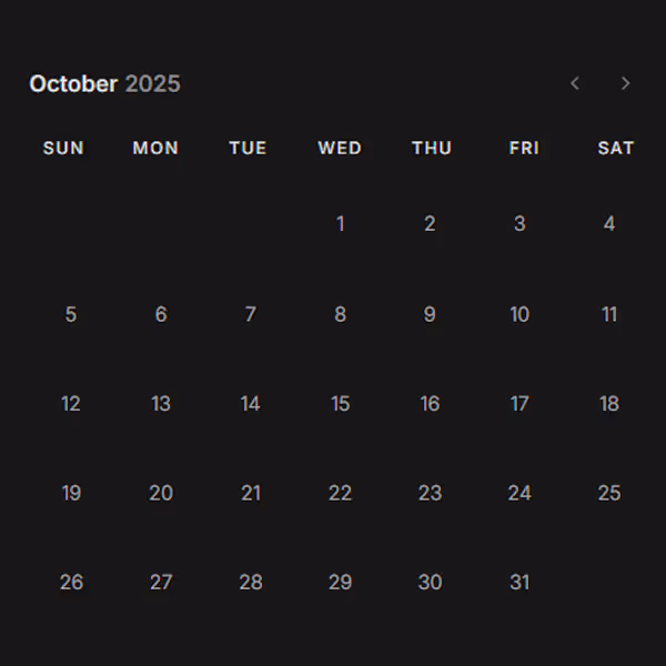 A calendar schedule. 