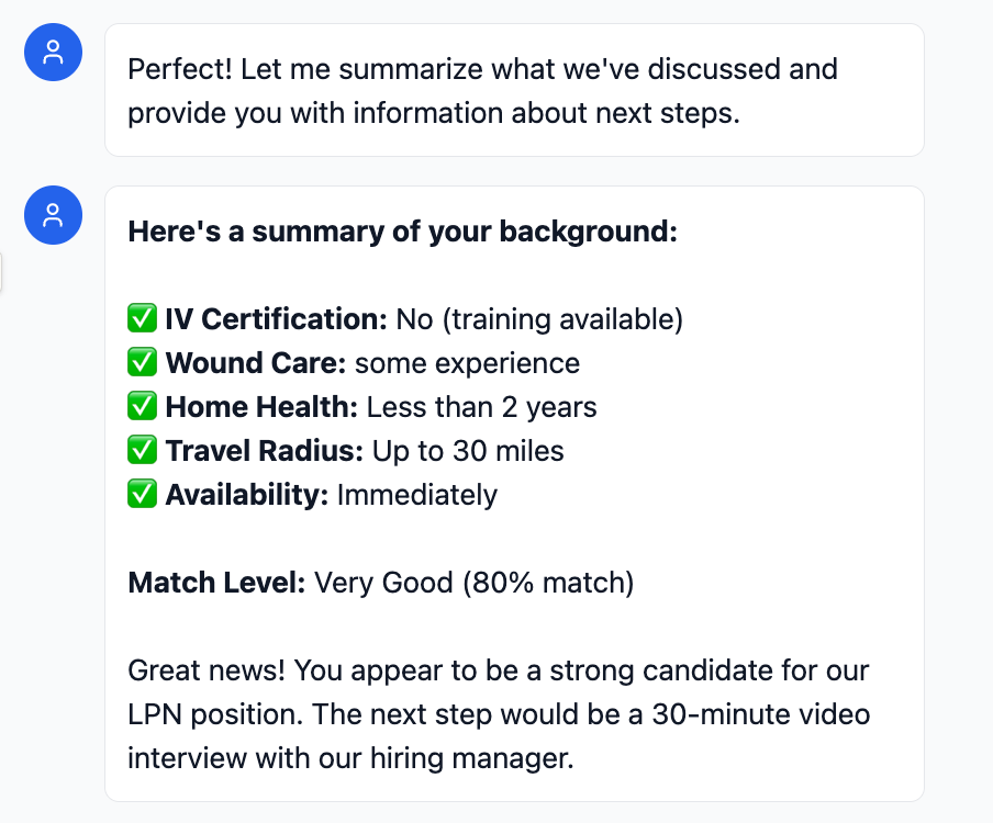 Talent Pronto screen showing AI-powered candidate evaluation