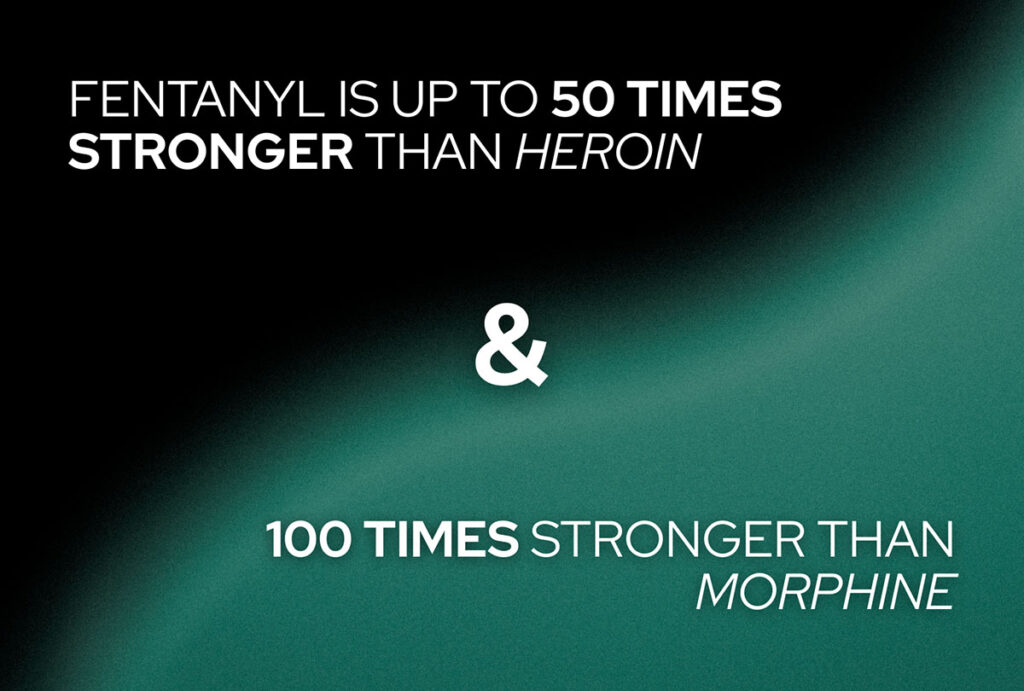 Fentanyl is up to 50 times stronger than heroin