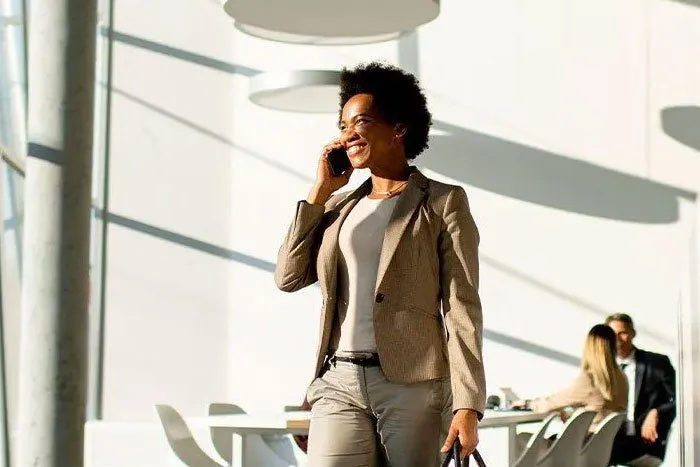 Business woman on the phone