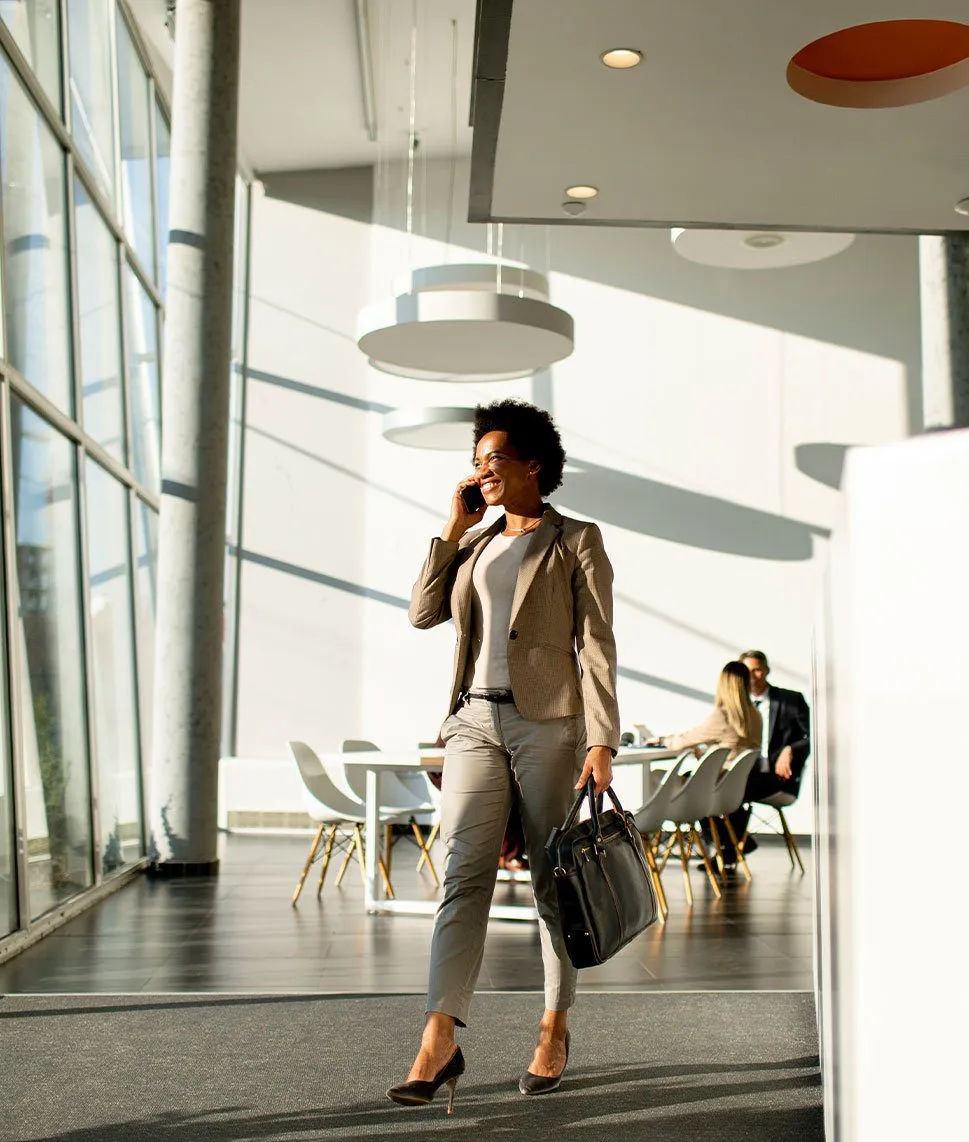 Business woman on the phone