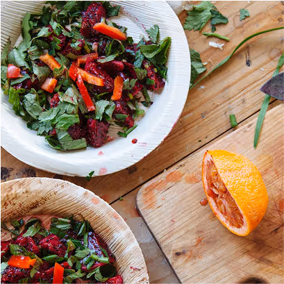 Healthy food on a table.