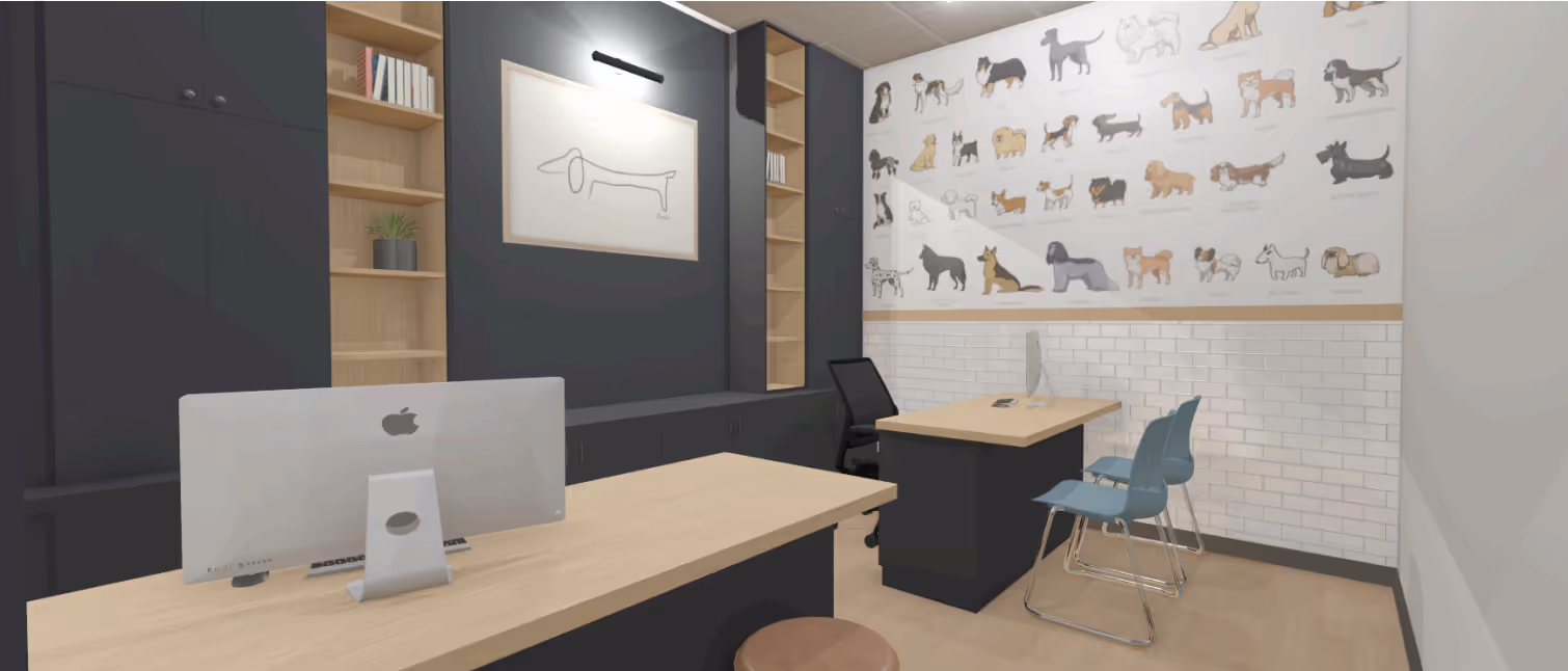 image of a professional doctor's office in a veterinary office.