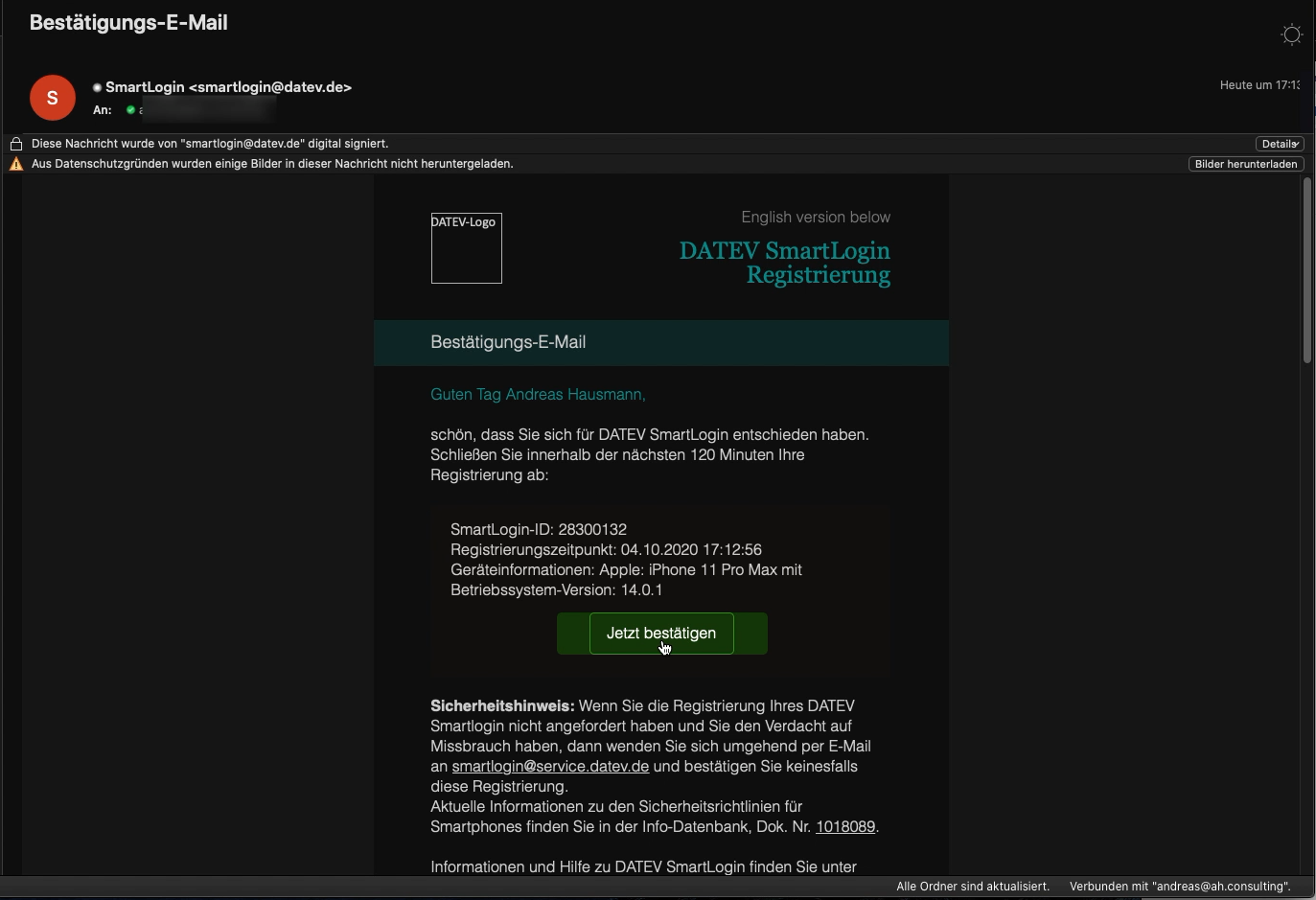 DATEV SmartLogin Einrichtung