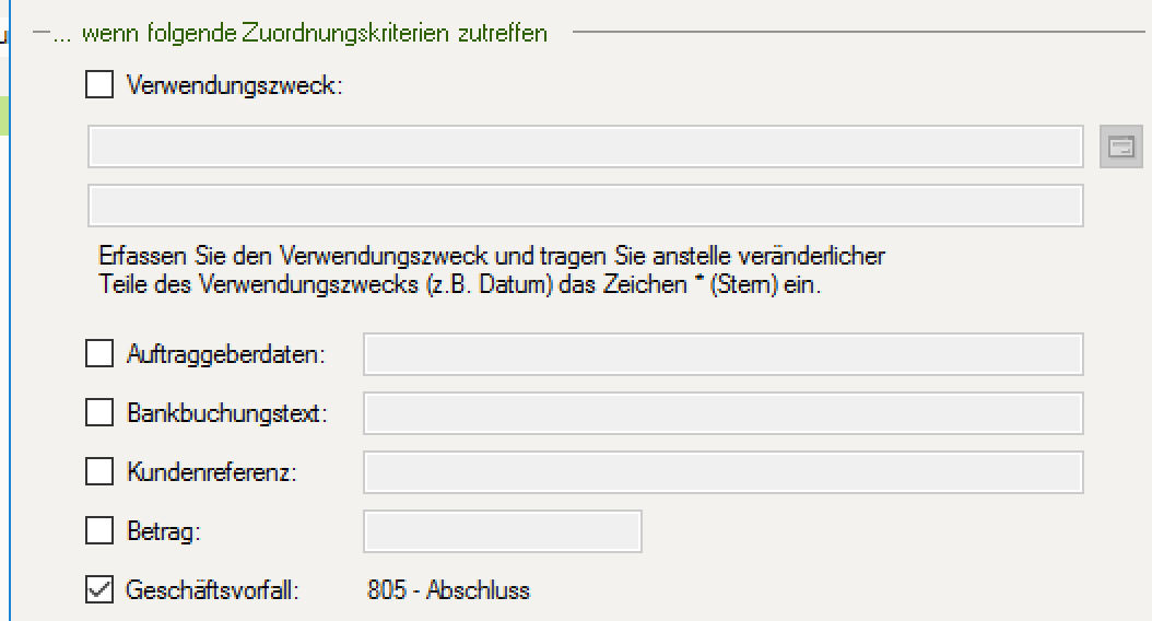 DATEV Kontoauszugsmanager Lerndatei Bankgebühren