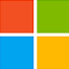 Microsoft logo with four colored squares in red, green, blue, and yellow.