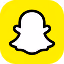 White Snapchat ghost logo on yellow background.