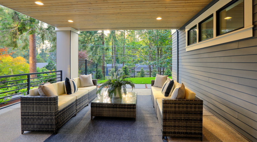 Overbygd terrasse